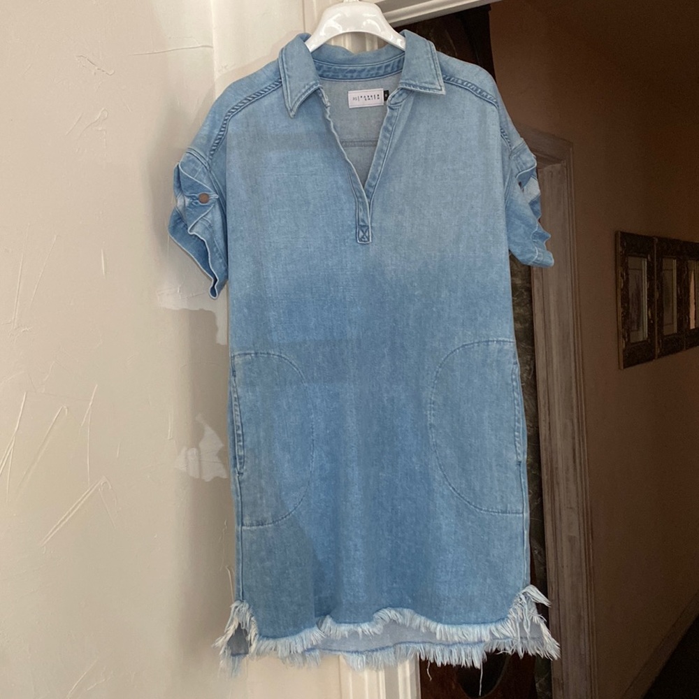 Parker Smith | Denim Dress W/Pockets View 3